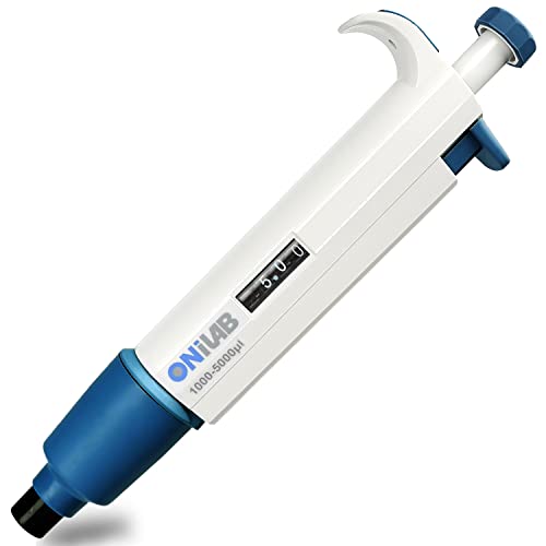 ONiLAB Single Channel Adjustable Pipettor, Micropipette 500-5000μL | Ergonomic Design,Clear Volume Display,Adjustable Volume Control,Precise Liquid Handling,Autoclavable - size: 1000-5000μl