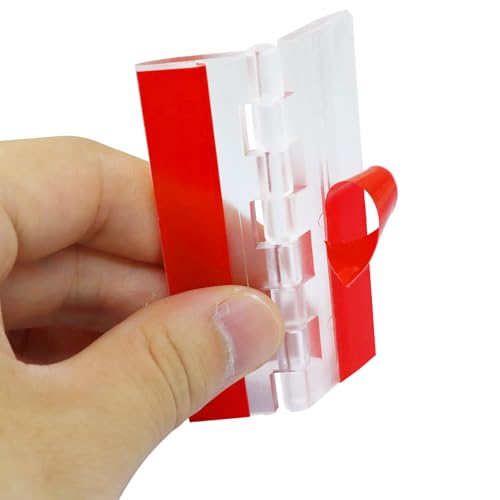 Hitefu Clear Acrylic Hinges, 75x45mm, 4 Pcs | Invisible, Self Adhesive, For Aquarium Lids, Cabinets, Display Stands & DIY Furniture - size: 75*45mm