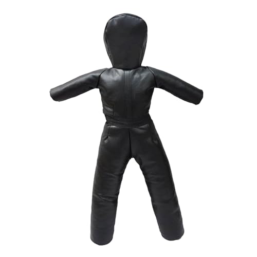 Kids Grappling Dummy Judo Dummy Bag Unfilled 120cm Boxing Dummy Cover Thickened for Kickboxing - color: Black