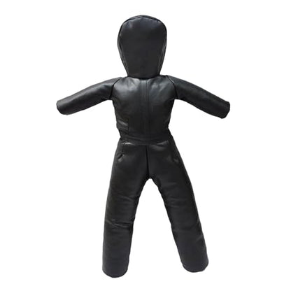 Grappling Dummy Professional Unfilled Jiu Grappling Dummy Multiuse Martial Arts Training Dummy PU Leather Wrestling Boxing Human Shape Suitable - color: Black