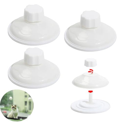 4 Pack Cat Bed Window Suction Holder Replacement with Anchor Screws Cordless Cat Window Perch Suction Cups Holders for EZ Mount Kitty Sill Window Hammock Bed Seat Felt Kitten Car Bed Road Trip