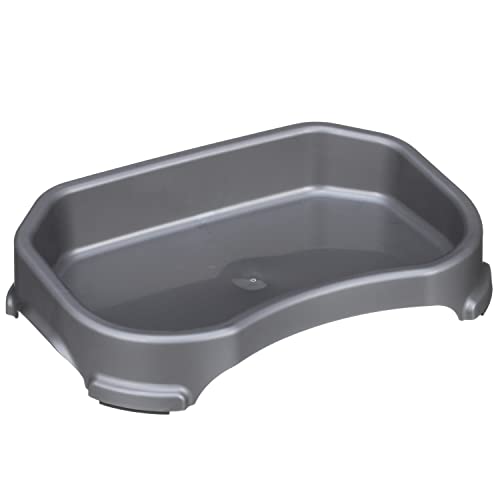 Neater Pet Brands Large Capacity Outdoor Dog Water Bowl for Small Dogs, Cats, Reptiles, Birds, & Small Animals, Outdoor Water Bowls for Dogs (8 Cups), Feed Bowl & Trough, Indoor or Outside, Grey - color: Gunmetal Grey, size: 8 Cups