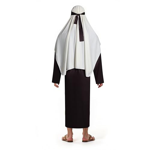 Adult Men's Jesus Joseph Biblical Costume Halloween Shepherd Easter Play Robe Set for Religious Events - size: Small