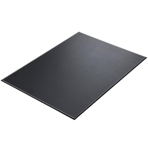 Desk Pad & Mat 24" x 18" Protector Large Mouse Pad PU Leather for Desktops and Laptops (Black) - color: Black-a110