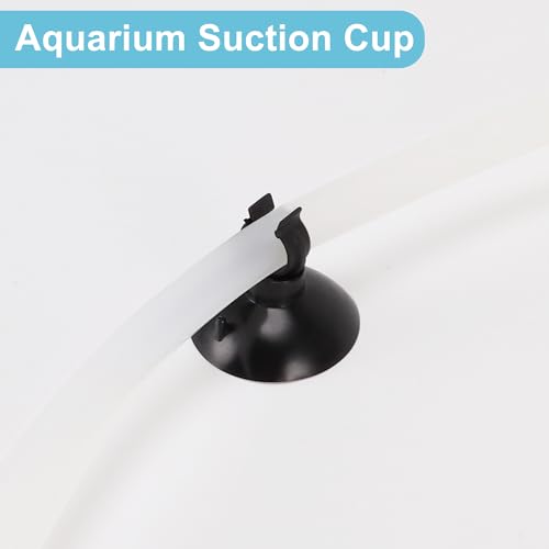 Aquarium Suction Cup, Aquarium Sucker Clip, Suction Cups Airline Tubing Holder, Fish Tank Accessories for Aquarium Fish Tank, Black, 0.39"