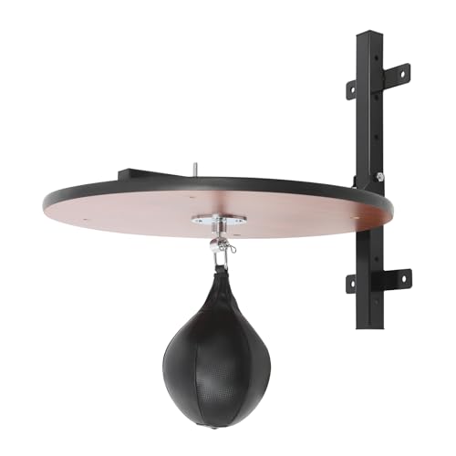 Speed Bag Platform Kit, Wall Mounted Speed Bag Platform with Punching Ball & 360° Swivel, Adjustable Height Heavy Duty Boxing Training Equipment for Homes, Gyms, Companies, Schools, Etc
