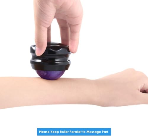 Manual Massage Ball Pain Relief Back Roller Massager Self Massage Therapy and Relax Full Body Tools for Sore Muscle Joint Pain Essential Oils or Lotion Relax (Blue) - color: Blue
