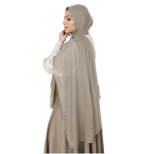 Modal Hijab for Women | Headscarf - color: Taupe Modal - Plain Hijab