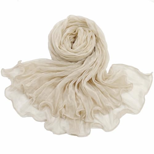 Premium Hijab Head Scarf Shawl Wrap for Muslim Women Lightweight Scarf for women - color: 01~off-white