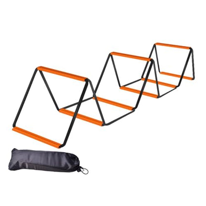 Qianly Agility Ladder, Speed Ladder, Foldable Portable Football Footwork Ladder, Agility Training Equipment for Workout, 8 Grids with Bag