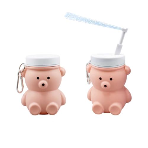 아동용 귀여운 휴대용 비데, 사랑스러운 아기 비데 스프레이 병, 300ml 컴팩트 여행용 사이즈 캠핑 페리 병, 접이식 및 각도 조절 가능한 노즐 포함, 가정, 야외, 캠핑 및 여행용 핑크(1개) - color: 핑크