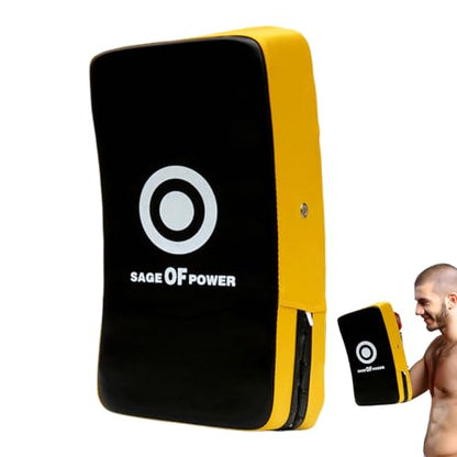 Curved Strike Pad - Professional Boxing Arm Pad, Secure Training Pads, Multi Function Martial Arts Target | Karate Kickboxing MMA Fitness for Karate Kickboxing MMA Fitness - color: yellow