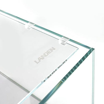 4mm Glass Aquarium Lid with Clips for 45x30cm Rimless Tank | Lid 43.2x23cm; reduces evaporation and jumping - size: 432x230mm (1 pc)