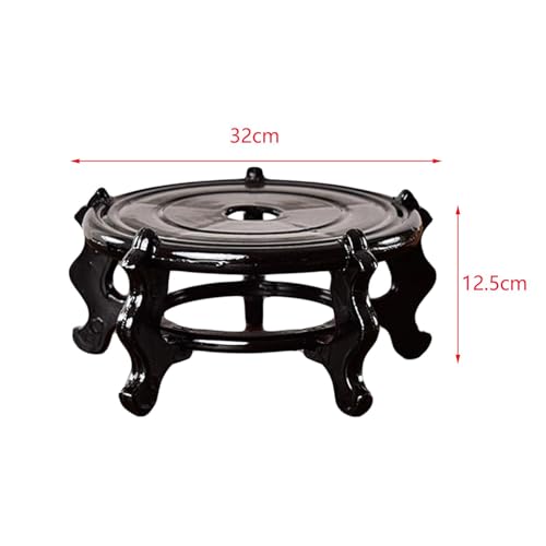 Baoblaze Chinese Fishbowl Display Stand, Wooden Plant Stand, Modern, Flower Pot Base for Indoor Garden Yard Living Room Decor