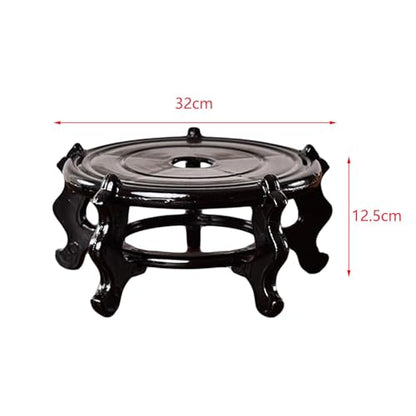 Baoblaze Chinese Fishbowl Display Stand, Wooden Plant Stand, Modern, Flower Pot Base for Indoor Garden Yard Living Room Decor
