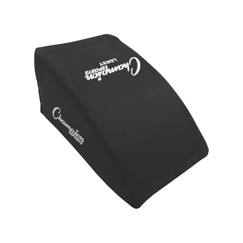 Champion Sports Cushioned Catcher's Knee Support – Ergonomic Design for Players 5'7" and Under – Black - size: 5'7" and Below