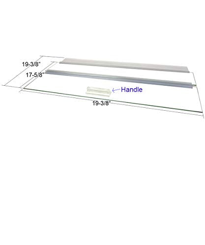 Glass Canopy for Aquariums with and Without Center Braces, 10 Gallon to 200 Gallon Aquariums (Tank Without Center Brace, 20" L x 20" W) - size: 20"L x 20"W