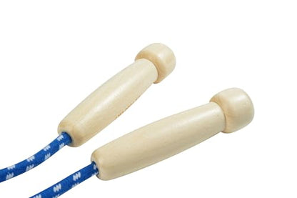 8.8 Feet Jump Rope for Women Men Kids Wooden Handle Jumping Ropes - color: Deep Blue