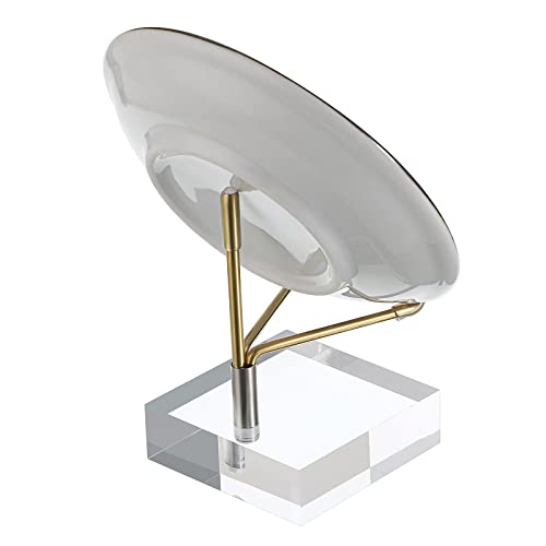 Hipiwe Adjustable Metal Arms Display Stand Easel with Acrylic Base, Medium | Display Easel Holder for Fossil Coral Geodes Rock Mineral Agate Crystals Seashell and Small Collectibles, 2x2x3 inch