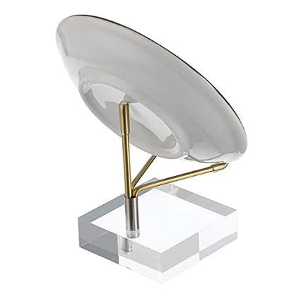 Hipiwe Adjustable Metal Arms Display Stand Easel with Acrylic Base, Medium | Display Easel Holder for Fossil Coral Geodes Rock Mineral Agate Crystals Seashell and Small Collectibles, 2x2x3 inch
