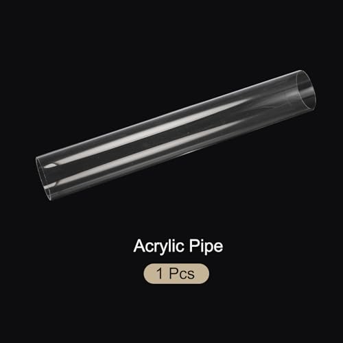 18" Clear Plastic Rigid Pipe 66mm ID x 70mm OD (2.6" ID x 2 3/4" OD) Acrylic Round Tubing, [for Plumbing, Hydraulics, Aquarium] - size: 2.6" x 2.75"