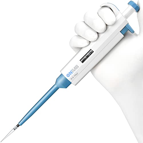 ONiLAB Lab Micropipette, Single Channel Adjustable Pipettor, 0.5-10ul | Manual Micropipette, High Precision Design, Accurate Liquid Transfer, Ergonomic Design - style: 0.5-10ul