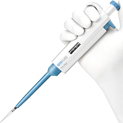 ONiLAB Lab Micropipette, Single Channel Adjustable Pipettor, 0.5-10ul | Manual Micropipette, High Precision Design, Accurate Liquid Transfer, Ergonomic Design - style: 0.5-10ul