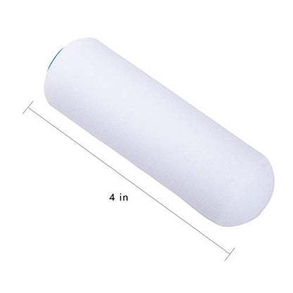 Mister Rui 30 Pack Foam Paint Roller Covers, Small Sponge Roller 4 Inch, High Density Foam Brings Smooth Finishes, Perfect for Cabinets, Cupboards, Doors - color: 30 Pcs 4" Foam Roller Cover