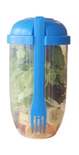 Portable Salad Cup - color: Blue
