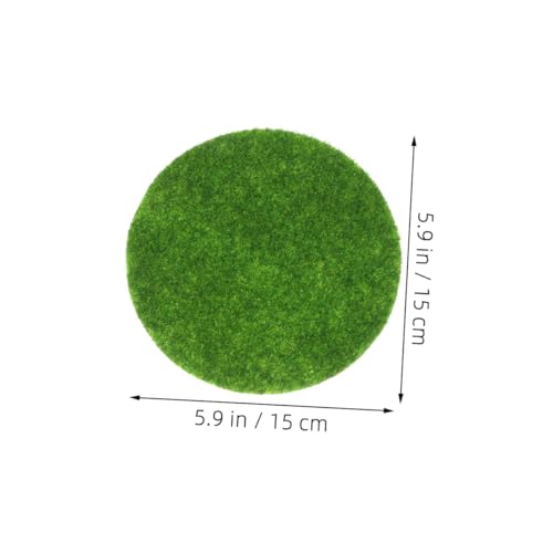 10pcs Artificial Moss Pad Pack Fake Grass Mat for Table Decor Wedding and Home Landscape