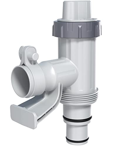 POOLHACKER [ Patented ] Plunger Valve Plus with Pool Hose Adapter and Pool Pipe Holder, Pool Replacement Parts Accessories for Above Ground Pool | Pool Hose Adapter, Pipe Holder, Replacement Pool Fittings, Secure Hose Support, Easy Installation, Pool Pump