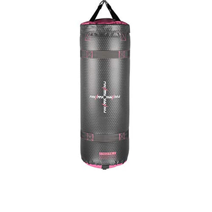 MaxxMMA 3 ft 4-in-1 Water/Air Heavy Bag | Training & Fitness, Uppercut Workout, MMA Grappling, Punching Bag - color: Grey/Pink