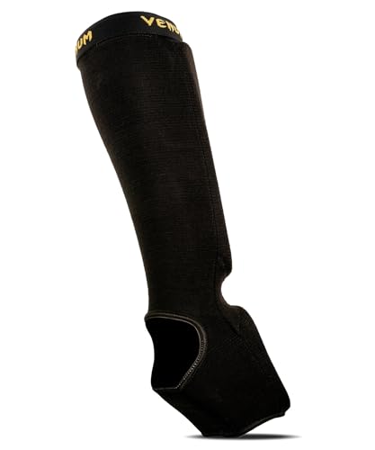 Venum Kontact Shin Guards - color: Black/Gold, size: X-Small