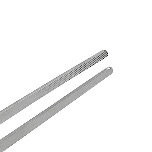 Straight and Curved Stainless Steel Super Thick Tweezers Set,Pliers Aquarium Tool Fish Tank Aquatic Plants Forceps Clip (15") - size: 15"