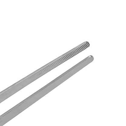 Straight and Curved Stainless Steel Super Thick Tweezers Set,Pliers Aquarium Tool Fish Tank Aquatic Plants Forceps Clip (15") - size: 15"