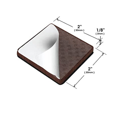 Slipstick GorillaPads Non Slip Furniture Pads/Gripper Feet Floor Protectors (Set of 8) Premium 2 Inch Square Self Adhesive Rubber Stoppers for Furniture Legs, Black, CB153 - size: 2 Inch Square