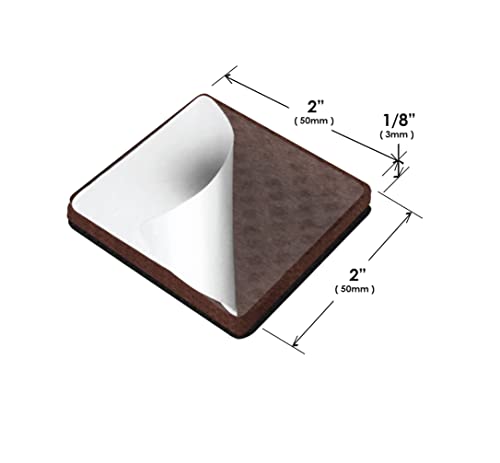 Slipstick GorillaPads Non Slip Furniture Pads/Gripper Feet Floor Protectors (Set of 8) Premium 2 Inch Square Self Adhesive Rubber Stoppers for Furniture Legs, Black, CB153 - size: 2 Inch Square