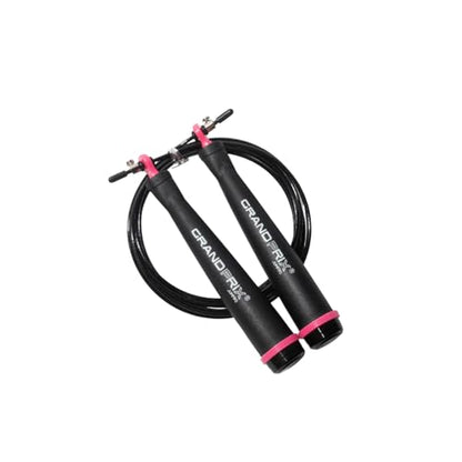 Jump Rope for Men and Women (Grand Prix Ultra Speed Series) – Adjustable Wire Rope for CrossFit, Boxing, and Fitness Training – Smooth, Fast, Tangle-Free Rotation (Made in Korea) - color: Black/Pink