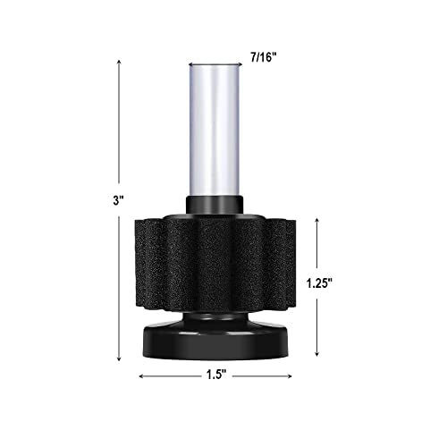 AQUANEAT 3pcs Mini Aquarium Sponge Filter, Quiet Fish Tank Bio Foam Filter, with Airline Tubing, up to 2Gal