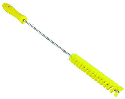 Vikan 3/4" W Tube and Valve Brush, Medium, 14 in L Handle, 5 57/64 in L Brush, Yellow 53766-1 Each - color: Yellow, size: 5376