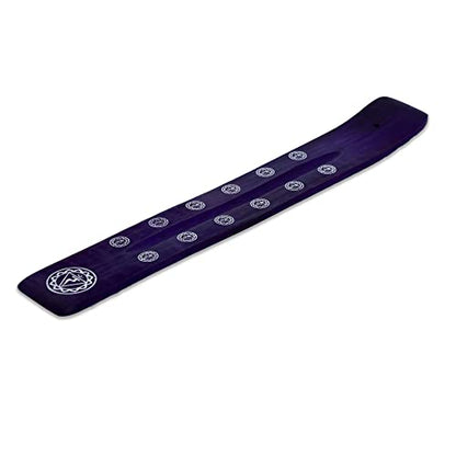 Bless-International Traditional-Handmade-Burner Wooden-Incense-Stick-Holder Ash-Catcher-Stand for-Aromatherapy-Meditation-Yoga (Heavens Blue) 10 Inches, Pack of 2 - color: Heavens Blue,10 Inch, size: Two Holders