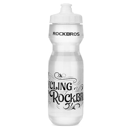 ROCKBROS Cycling Water Bottle, 20-25oz Squeeze Sports Water Bottle, BPA-Free - color: 25oz Transparent