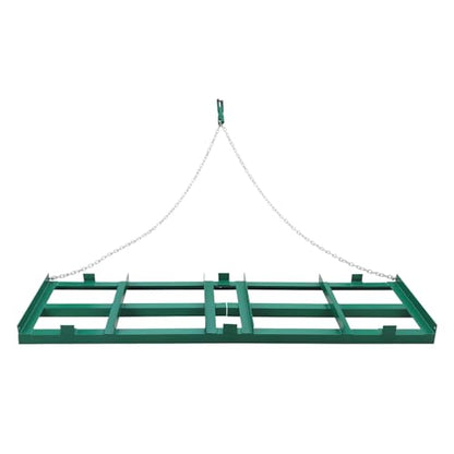 48" Heavy Duty Steel Driveway Drag Harrow with Chain Harrow System, Tow-Behind Gravel Leveler for ATV/UTV, Lawn & Utility Tractors, Durable Landscape Leveling Tool for Driveways, Dirt & Sand