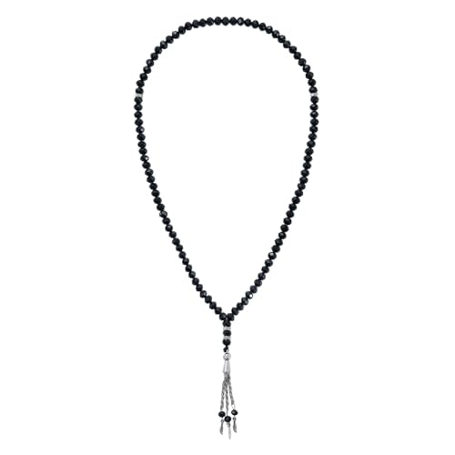 Allah Muslim Prayer 8mm 99 Beads Tesbih Tasbeeh Misbaha Rosary Tasbih - color: Black