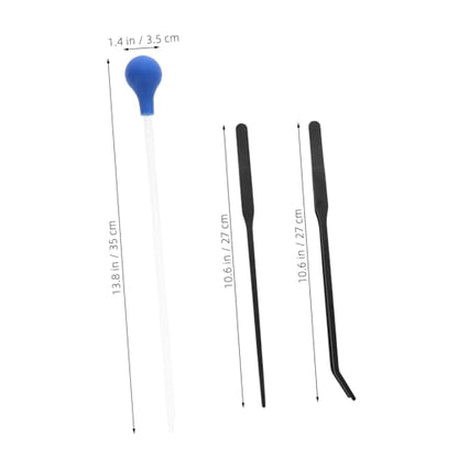 LIOOBO 1Set Aquarium Tweezers and Kit for Fish Tank Maintenance Non Slip Handle Durable Material for Feeding Fish and Aquatic Plants