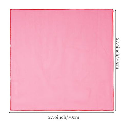 Fengek 9 Pcs Chiffon Scarf, 27.6 Inch Square Solid Color Bandana Handkerchief Ribbon Scarves for Women Girls - color: Multicolor 3