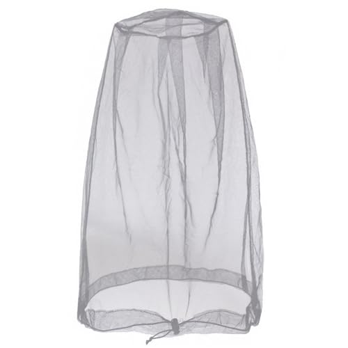 Practical Head Covers with Fine Density Mesh Antibug Head Net for Women Men Unisex Hiking Camping Fishing Accessories Gnat - color: Gray Topped