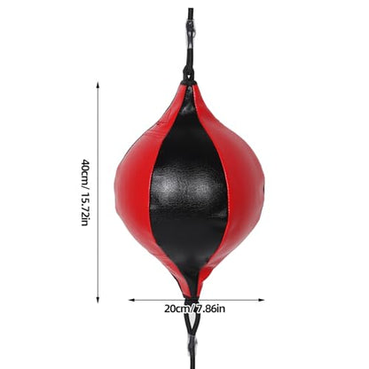PRETYZOOM Double End Boxing Speed Ball Red Black Hanging Reflex Training Punching Bag for Home Boxing Exercise Equipment