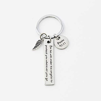 Meiligo Christian Gift God Keychain Religious Keychain Bible Verse Keychain