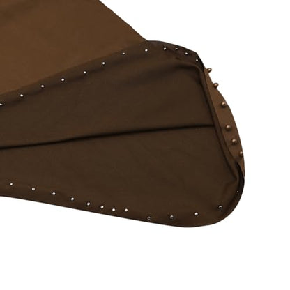 Suillty Women's Pearls Muslim Islam Instant Hijab Scarf Soft Turkish Headwear Jersey Headscarf Shawl Wrap - color: Brown